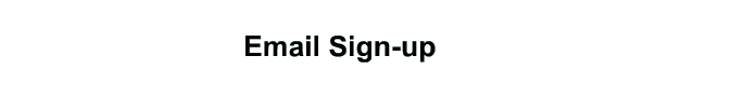 Email Sign-up
